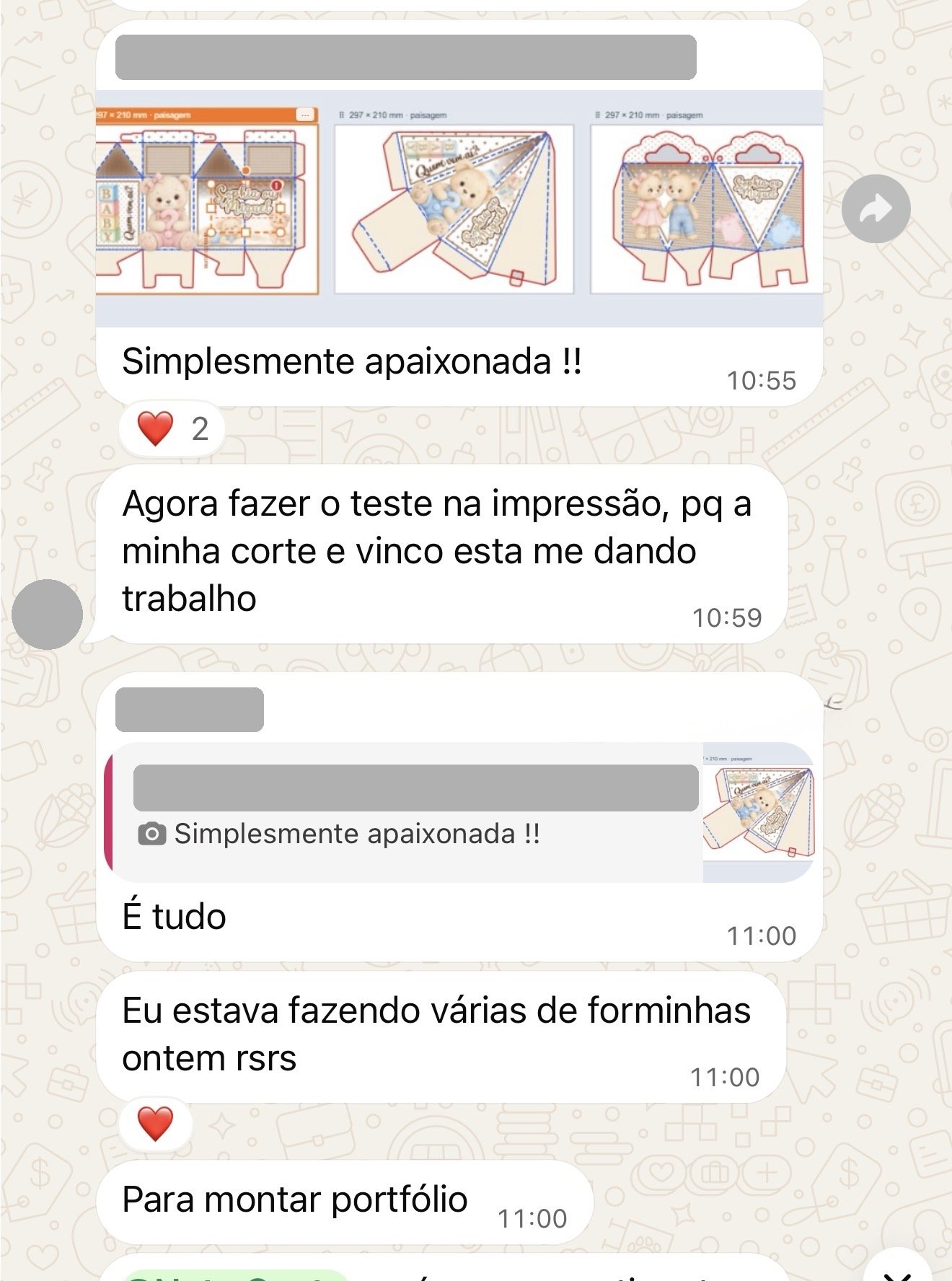 Depoimento de aluna do Método MAE (print do WhatsApp, com nome oculto)